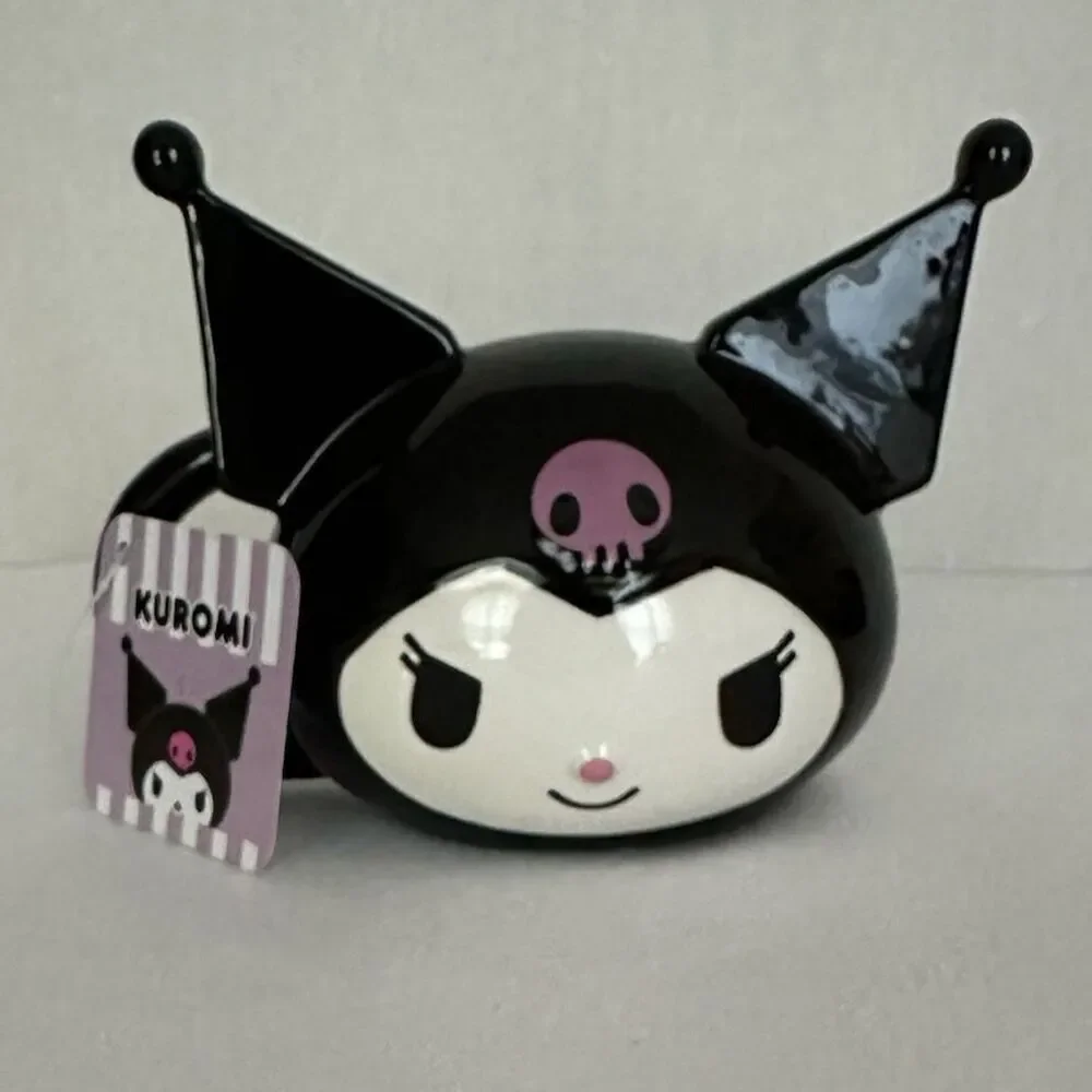 NWT Kuromi Face by Sanrio Ceramic Mug Sculpted Design Gothic Cartoon